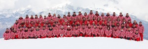 Les moniteurs de l'école de ski de Combloux